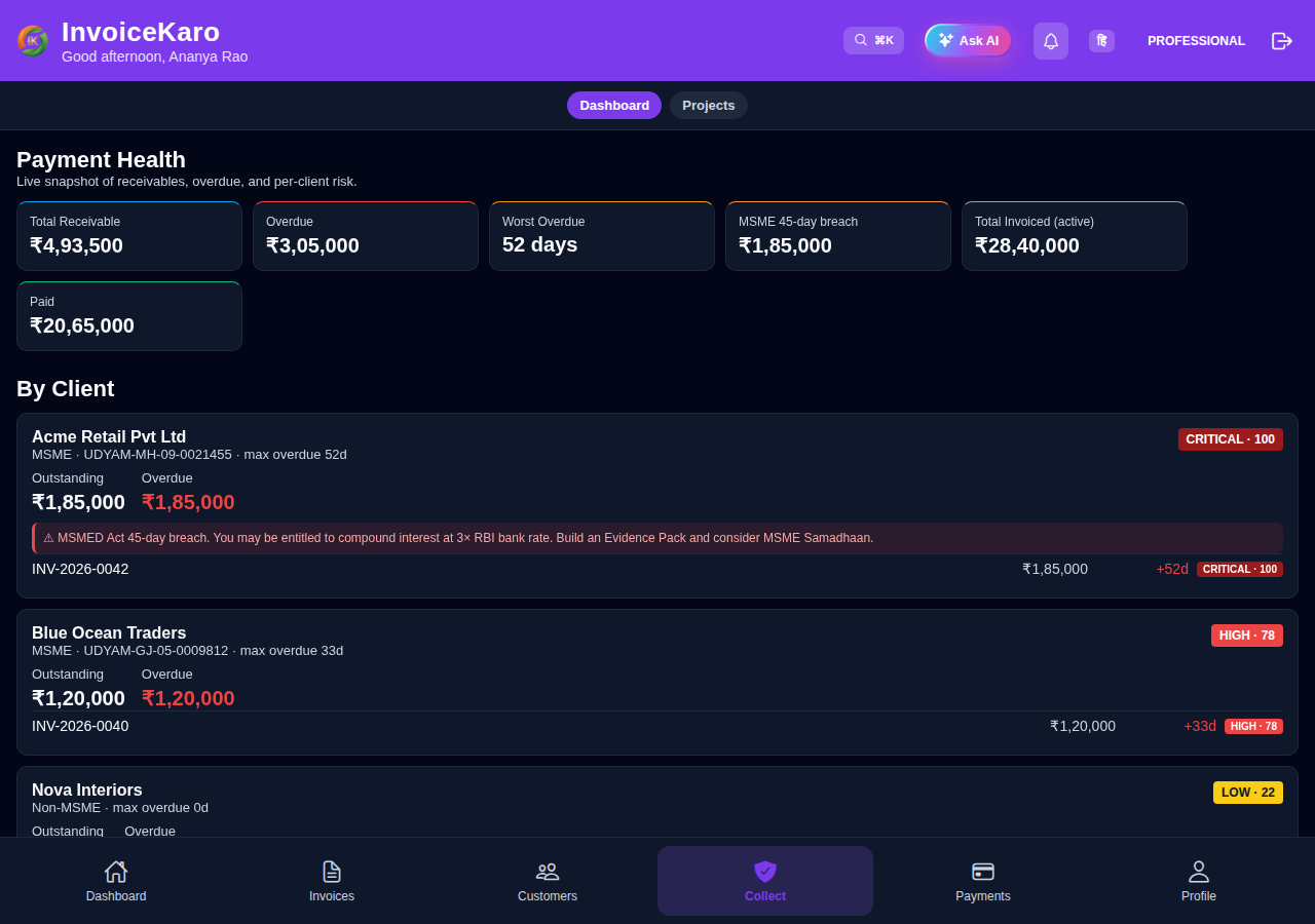 Collect — get paid with proof